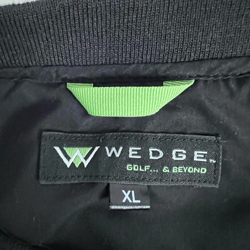 Wedge Men’s Black Pullover Pocketed Wind Breaker/Water Repellent NWT‎ SZ:…
